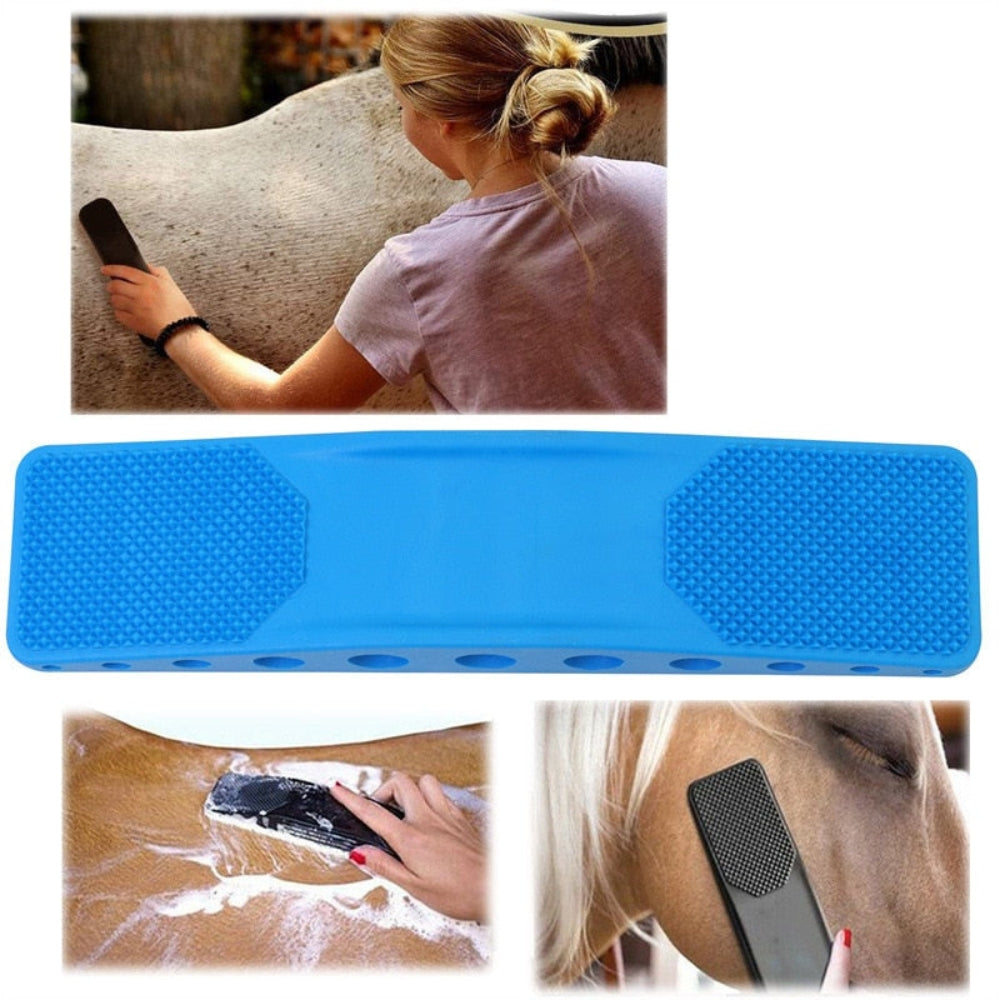ManeGlow - Multifunctionele paardenborstel met verzorgingstool en comfortabele grip