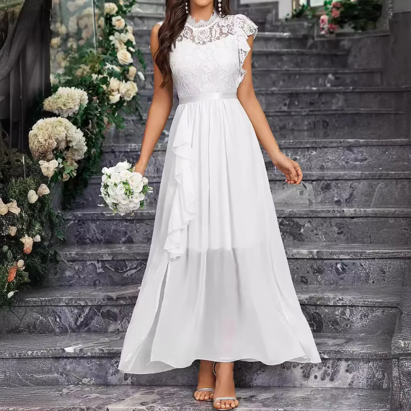 Isabella – Mouwloze Jurk met Ronde Halslijn en Bloemenprint