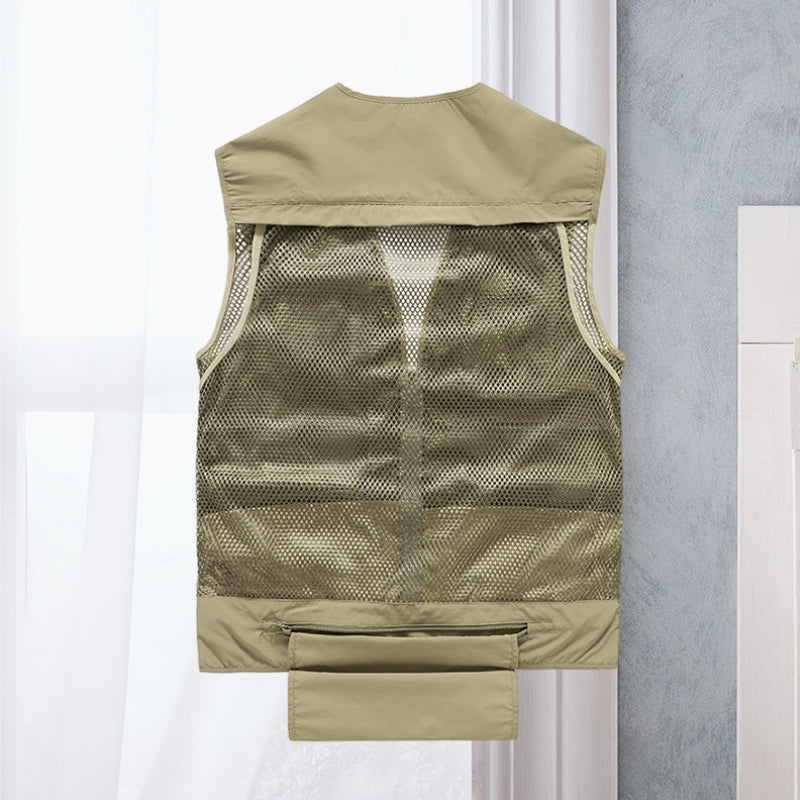 Toby – Lichtgewicht Outdoor Vest met Meerdere Zakjes en Ritsluiting
