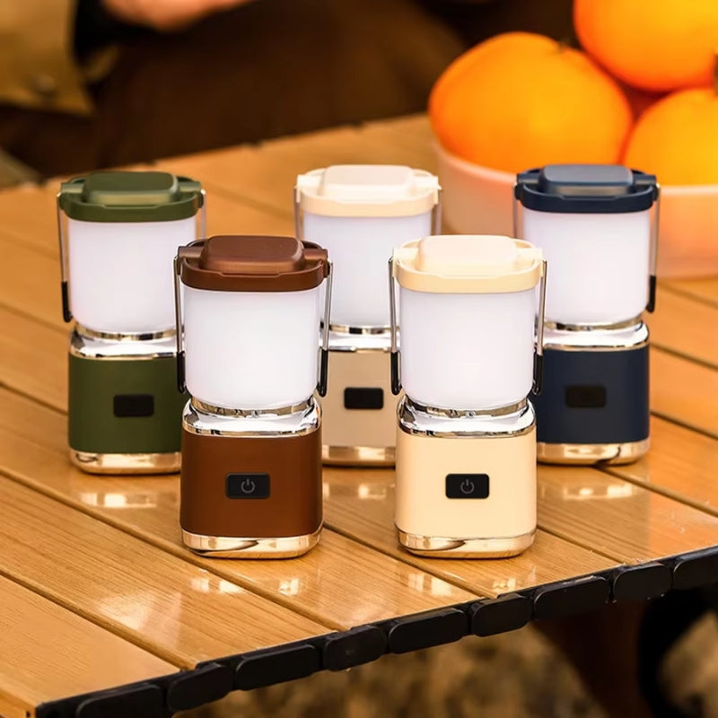 CampBeam – Multifunctionele LED Kampeerlamp met Ophanghandvat en USB Oplading
