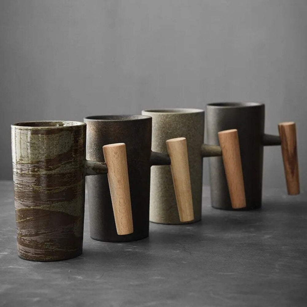 NordicSip – Minimalistische keramische mok met gebogen handvat en Scandinavisch geïnspireerd design