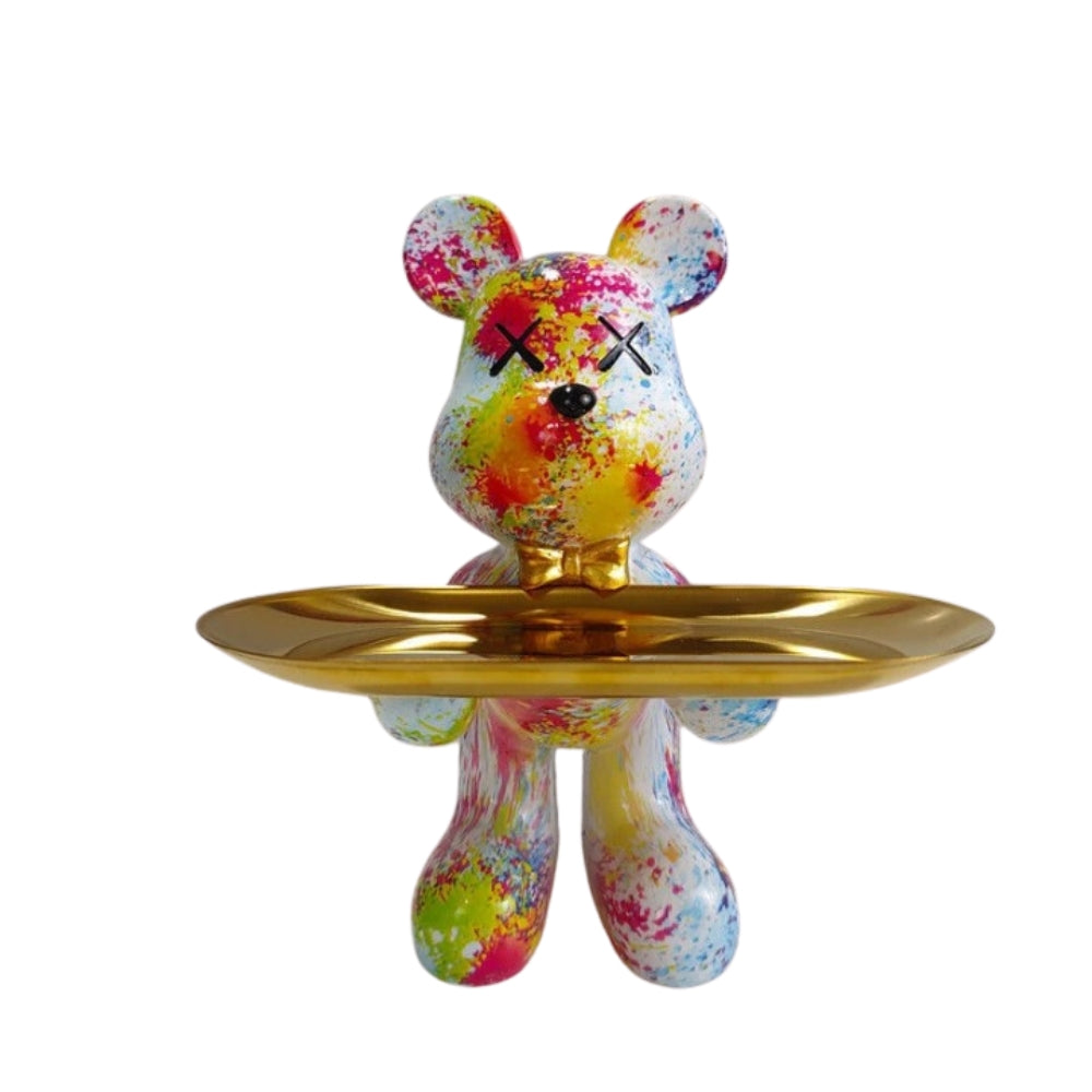 MuseBears - Handgemaakt decoratief dienbladsculptuur voor het opbergen van kleine voorwerpen