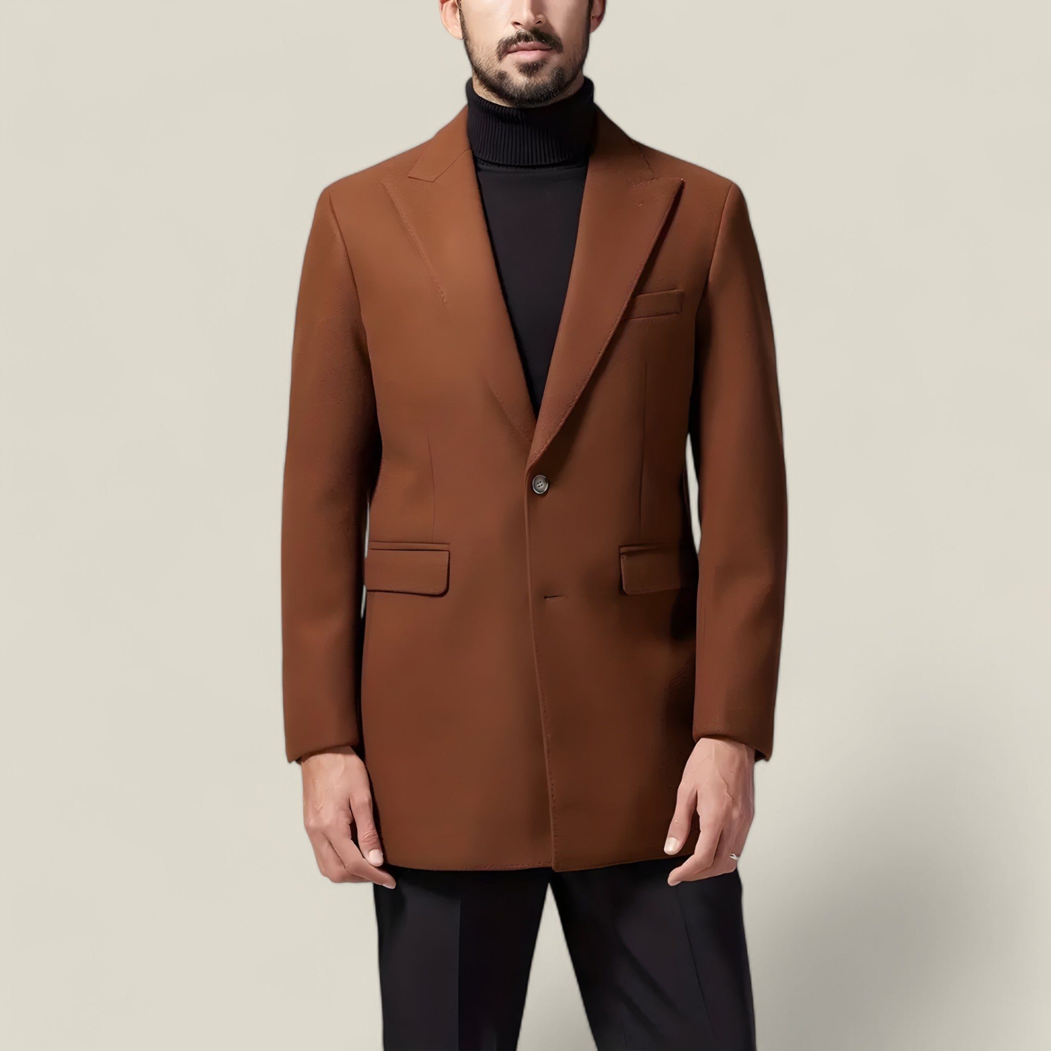 Oliver - Klassieke Britse halflange jas met knoopdetails voor tijdloze elegantie