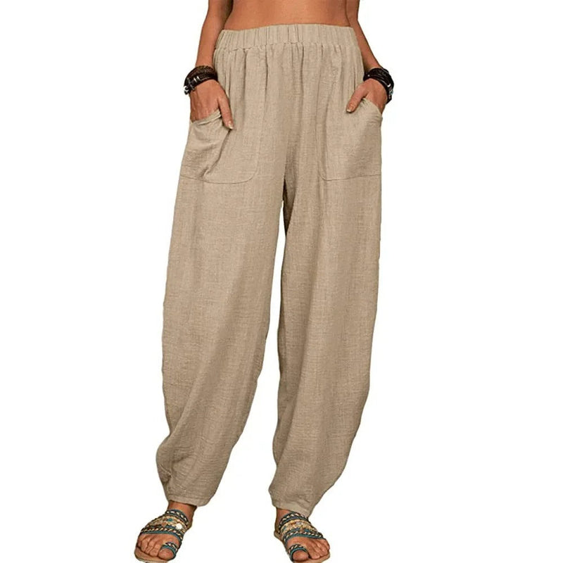 Elora - Relaxed Fit Broek met Hoge Taille en Relaxed Touch