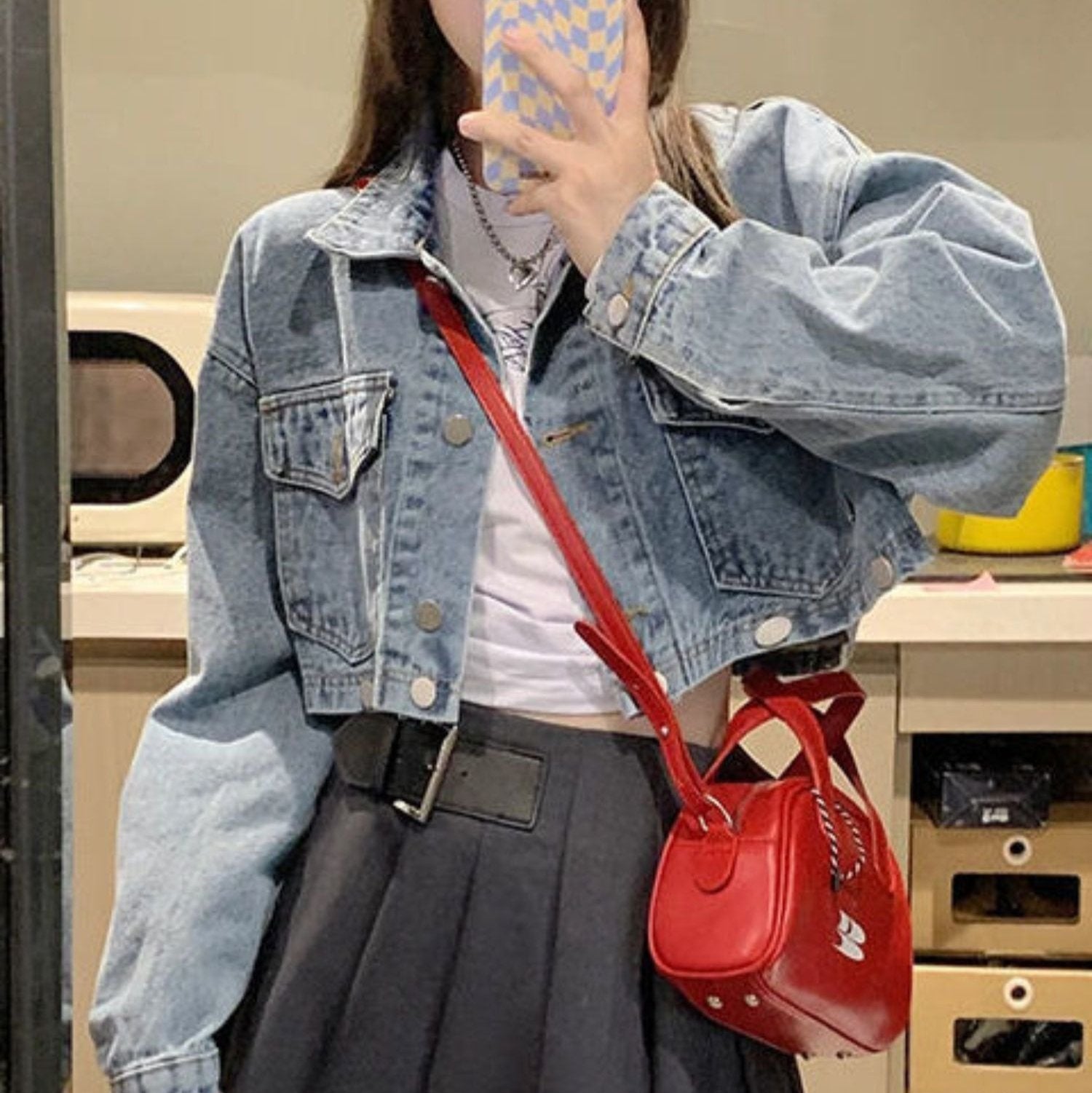 Emma - Stijlvolle denim jas met lange mouwen