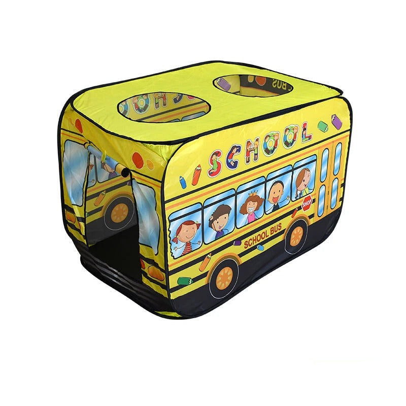 PlayScape – Opvouwbare speeltent met print van bus en brandweerwagen