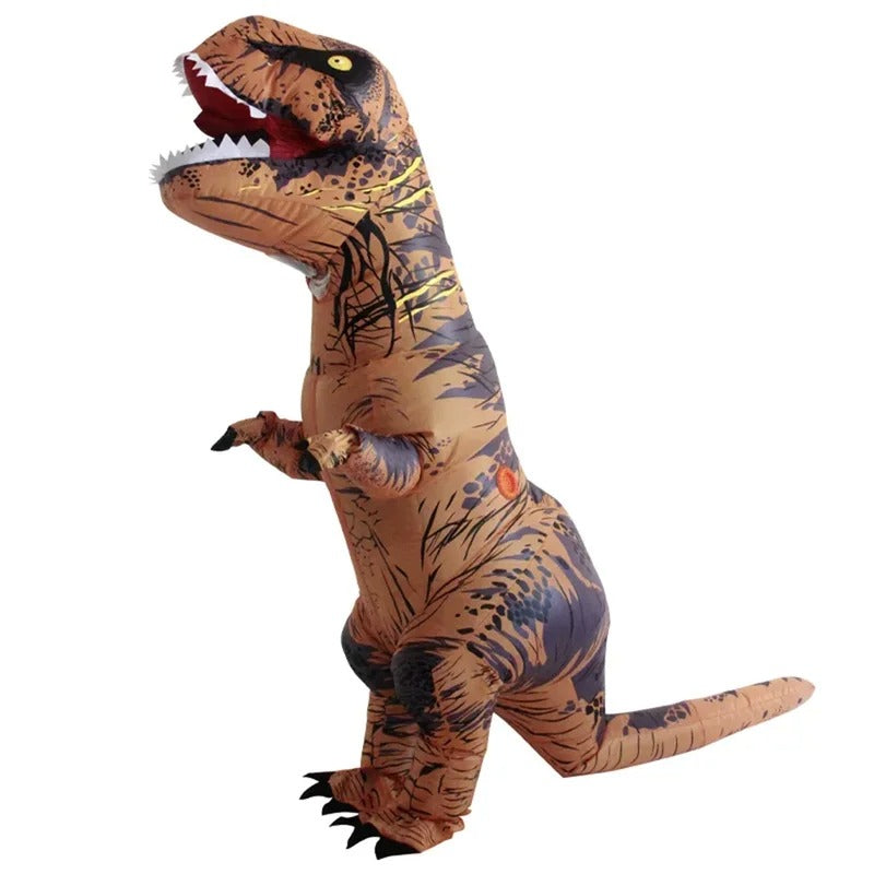DinoFun – Opblaasbaar T Rex kostuum met riem en hilarisch oversized ontwerp