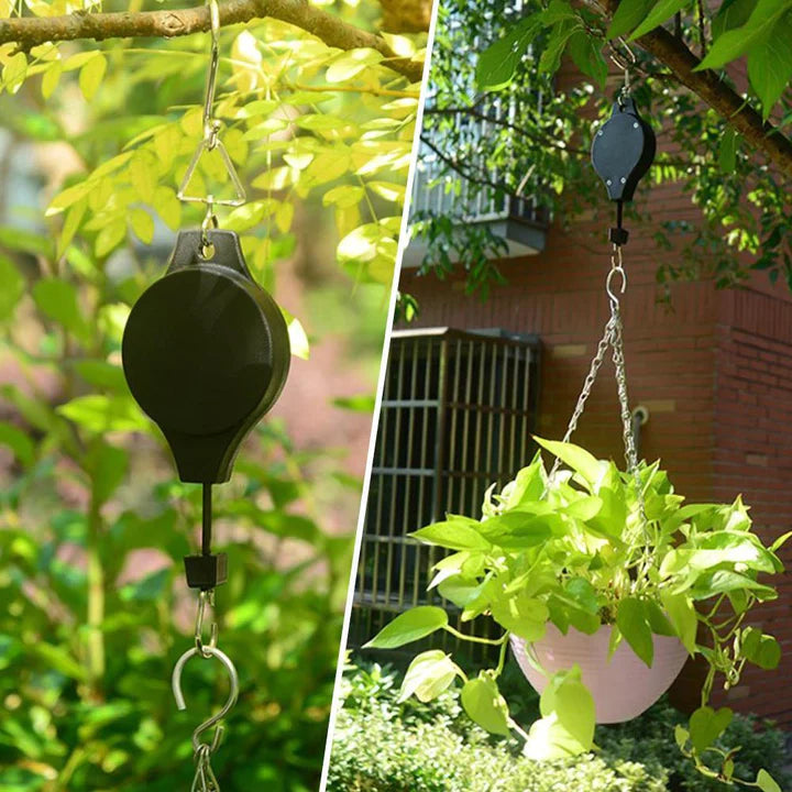 HangEase - Ruimtebesparende plantenhanger met verstelbare hoogte en huisdierbescherming |1+1 Gratis