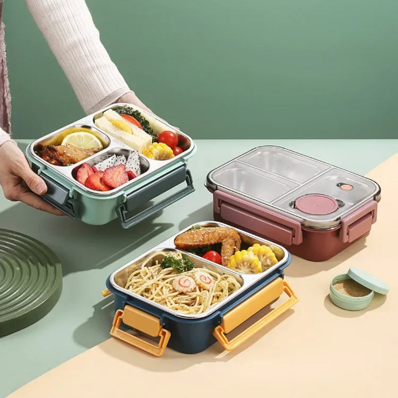 LunchMate - Compacte geïsoleerde voedselcontainer met lekvrij deksel en draagbare vorm