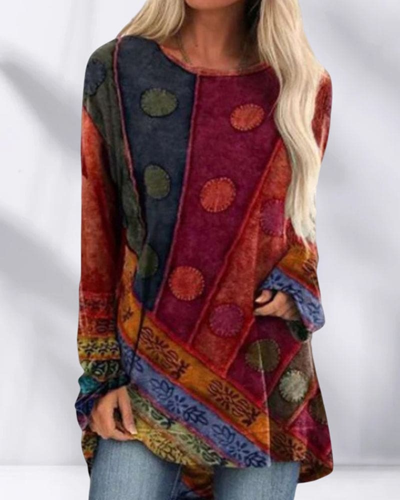 Delia - Veelzijdige en comfortabele top geïnspireerd op vintage
