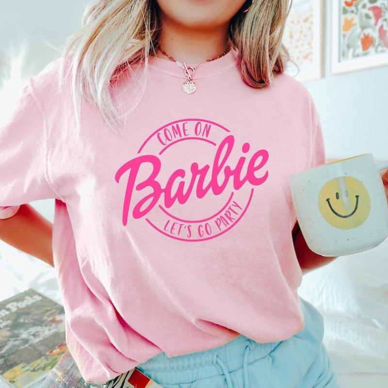 Bella - Klassiek T-shirt met korte mouwen en grafische print en ronde hals