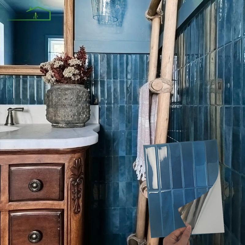 TileCraft – Waterdichte Zelfklevende 3D Muurtegel Stickers met Realistisch Effect