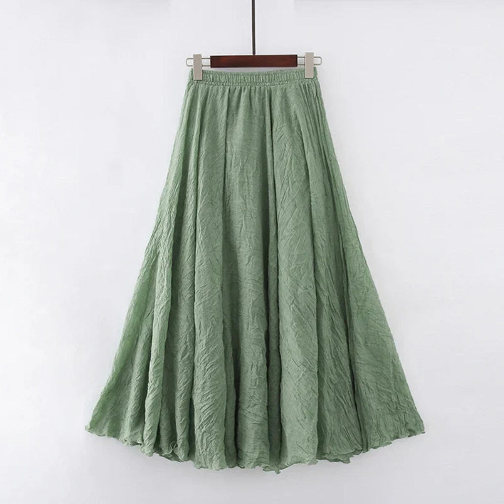 Elena – Soepelvallende maxi-rok met flatterende hoge taille en comfortabele pasvorm