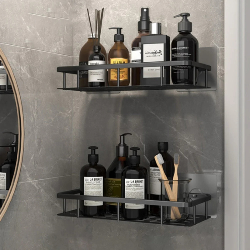 ShelfWise – Badkamer Hoekplank met Boorvrije Installatie en Waterdichte Afwerking