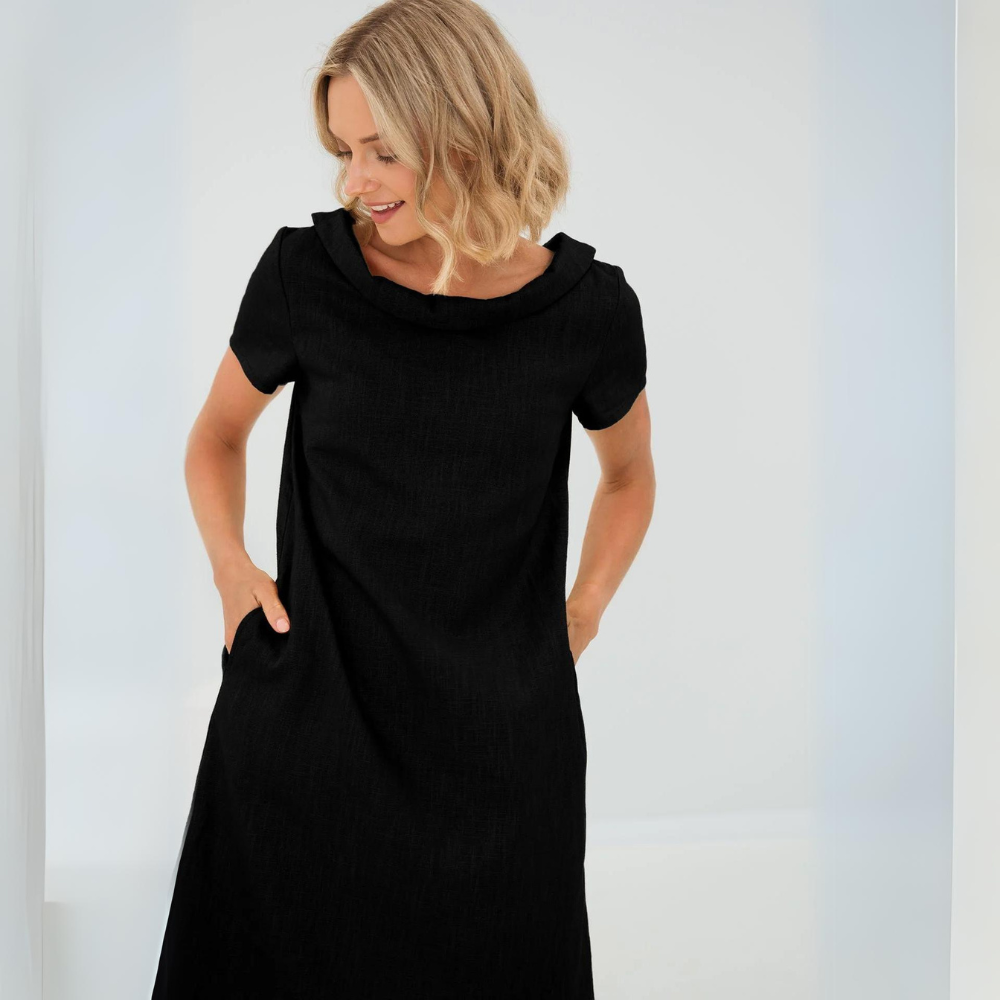 LinenBreeze - Stijlvolle Zomer Vrouwen Jurk