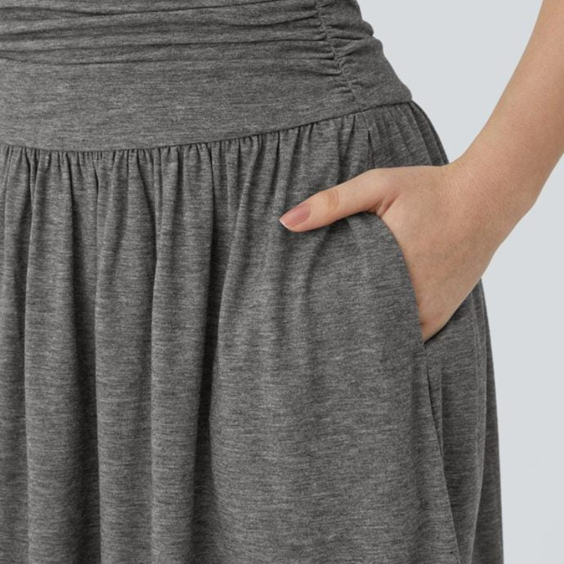 Victoria – Hoge taille korte rok met ruches en zakken