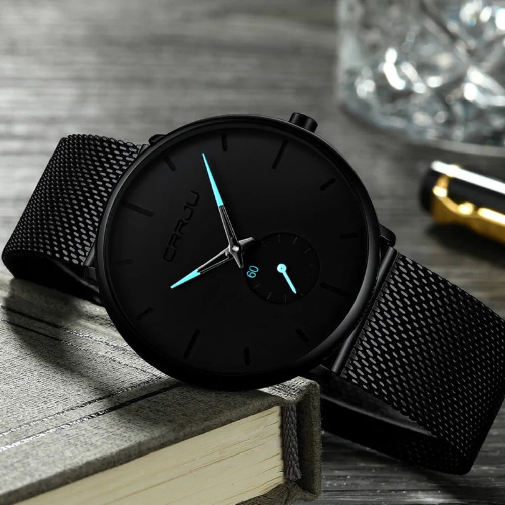 Ethan – Minimalistisch quartz polshorloge met strakke wijzerplaat en verfijnd silhouet