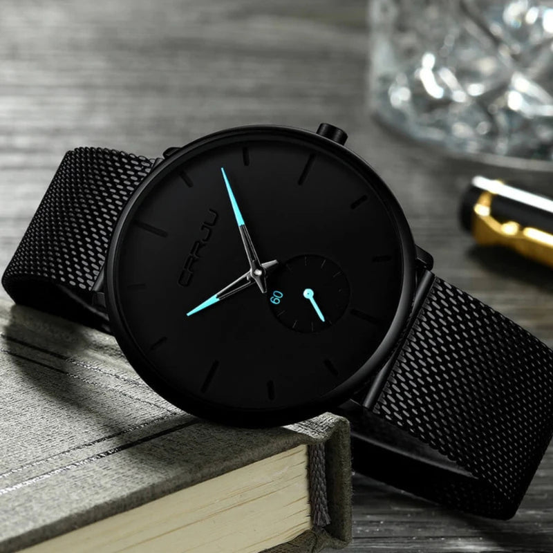 Ethan – Minimalistisch quartz polshorloge met strakke wijzerplaat en verfijnd silhouet