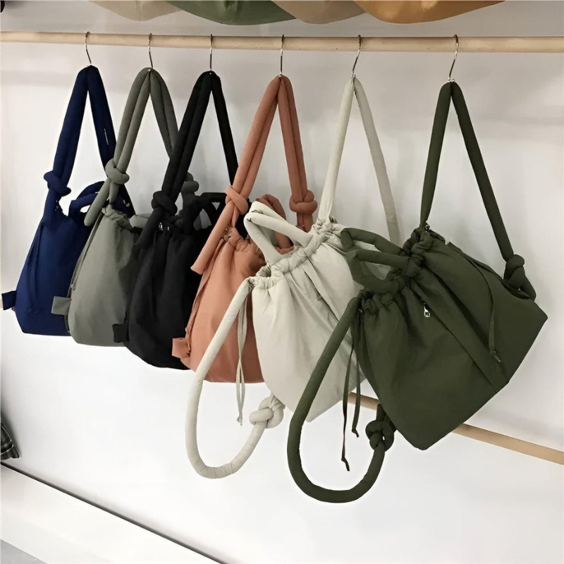 Aurora – Puffer Handtas met Gewatteerd Nylon en Grote Inhoud