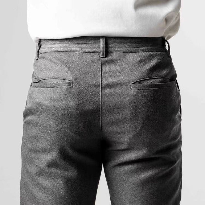 Max – Slim Fit Broeken met Elastische Tailleband en Praktische Zakken
