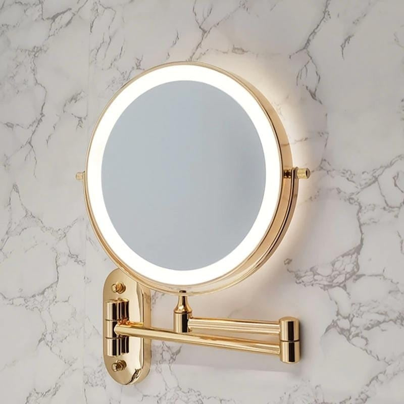 MirrorLux – Muurbevestigde LED Make up Spiegel met Verstelbare Verlichting en USB Opladen