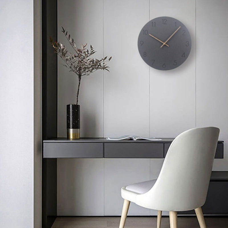 TimeAura – Ronde Wandklok met Digitaal Display en Batterijwerking