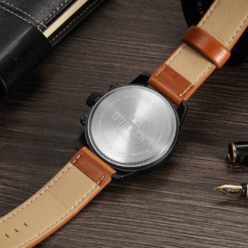 Caleb – Klassiek chronograafhorloge met verstelbare band en nauwkeurige tijdmeting