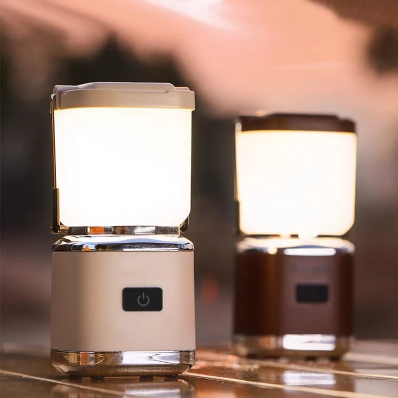 CampBeam – Multifunctionele LED Kampeerlamp met Ophanghandvat en USB Oplading