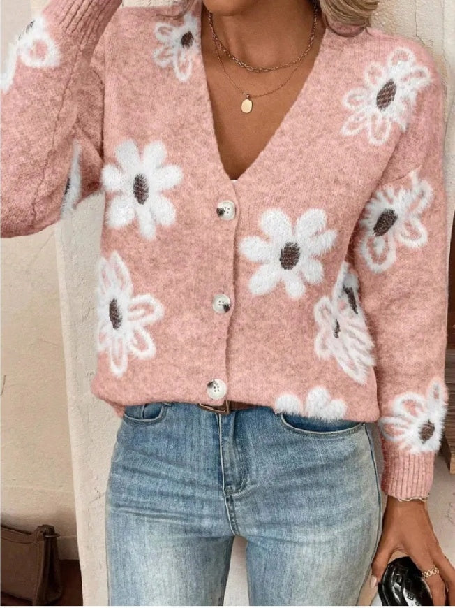 Lily - Charmant vest met bloemenprint en knoopsluiting