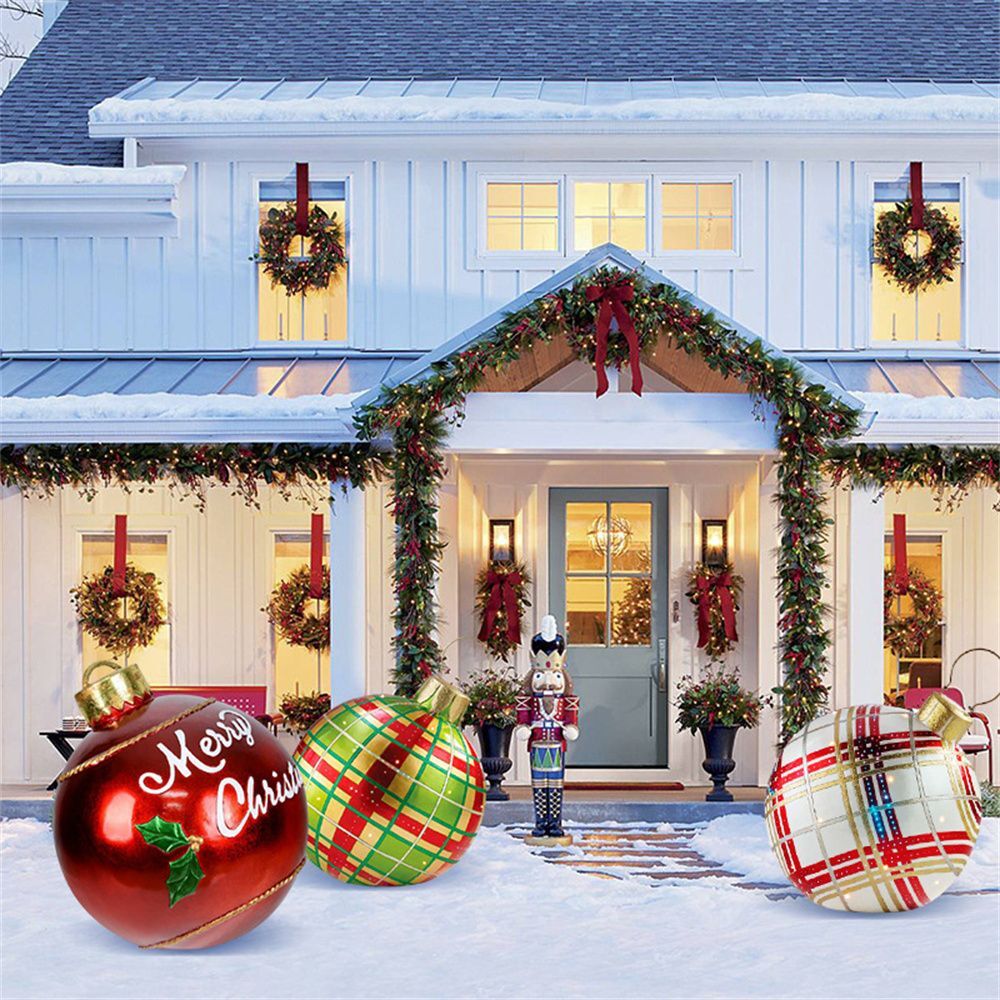 FestiGlow -Opblaasbare Kerstbal met LED-lampjes voor buitendecoratie
