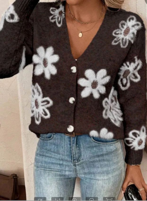 Lily - Charmant vest met bloemenprint en knoopsluiting