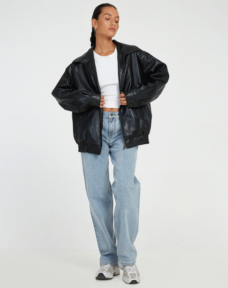 Celestia - Chique oversized jas met rits aan de voorkant