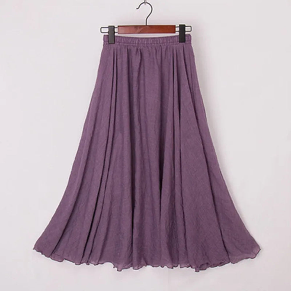 Elena – Soepelvallende maxi-rok met flatterende hoge taille en comfortabele pasvorm