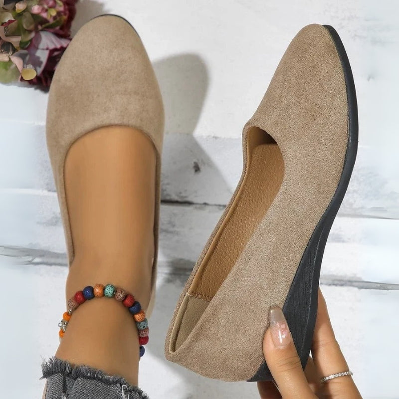 Veda - Stijlvolle Wedge Schoenen met Klassieke Ronde Teen