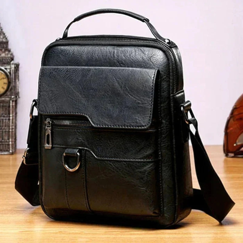 CarryEase - Stijlvolle Multi Pocket Schoudertas met Verstelbare Riem en Rits