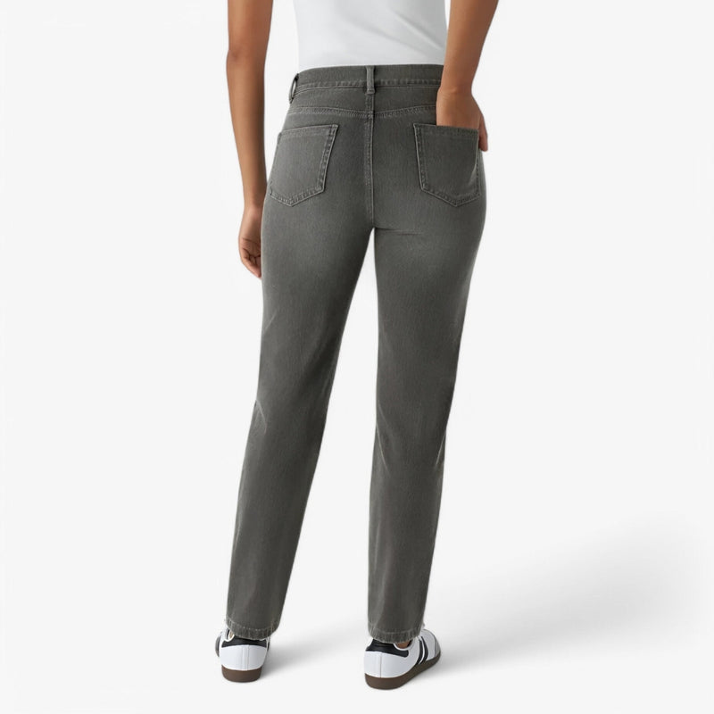 Eva - Elegante broek Met hoge taille en geplooide voorkant