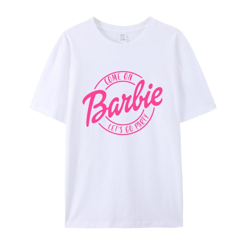 Bella - Klassiek T-shirt met korte mouwen en grafische print en ronde hals