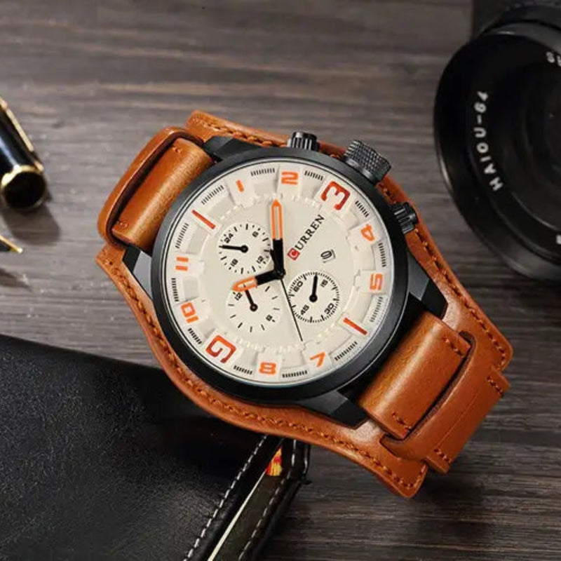 Caleb – Klassiek chronograafhorloge met verstelbare band en nauwkeurige tijdmeting