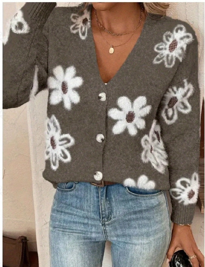Lily - Charmant vest met bloemenprint en knoopsluiting