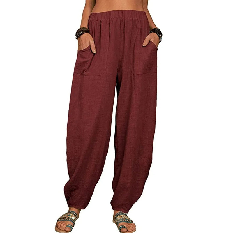 Elora - Relaxed Fit Broek met Hoge Taille en Relaxed Touch