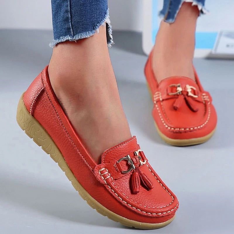 Lydia - Stijlvolle loafers met kwastjes en stiksels