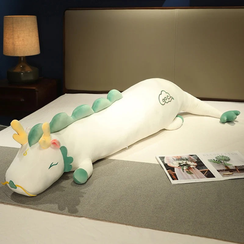 DraggoNest - Schattig drakenlichaamskussen met een volledige vorm en comfortabele knuffelondersteuning