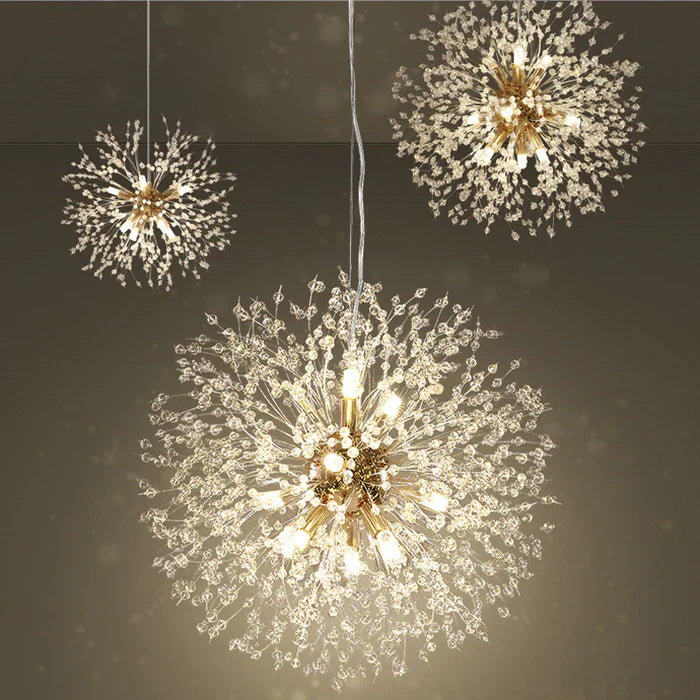 StarAura - Kristallen LED Hanglamp met Paardenbloem Geïnspireerd