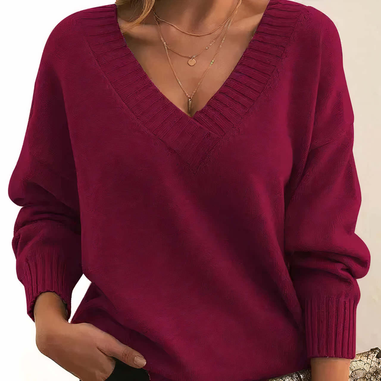 Janne - Kasjmier trui met V-hals voor modern comfort en stijl