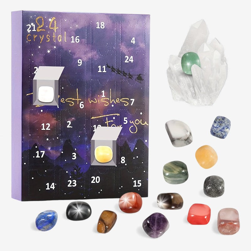 GemGlow – Adventskalender met Natuurlijke Stenen voor Kerst Aftelcadeau