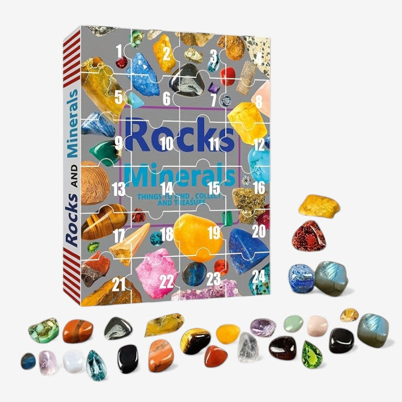 GemGlow – Adventskalender met Natuurlijke Stenen voor Kerst Aftelcadeau