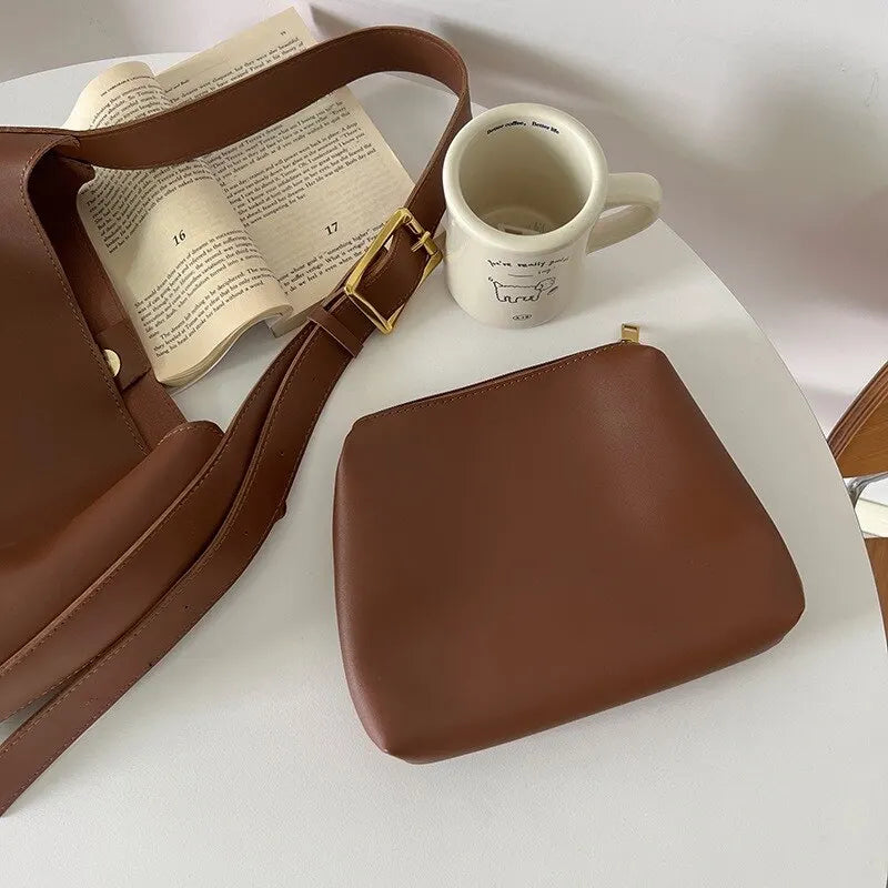 Elara - Veelzijdige minimalistische schouder- en crossbodytas voor werk en vrije tijd