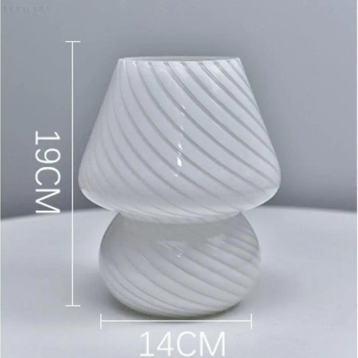 MushGlow - Elegante Paddenstoel LED Glazen Lamp voor Stijlvolle Kamerinrichting