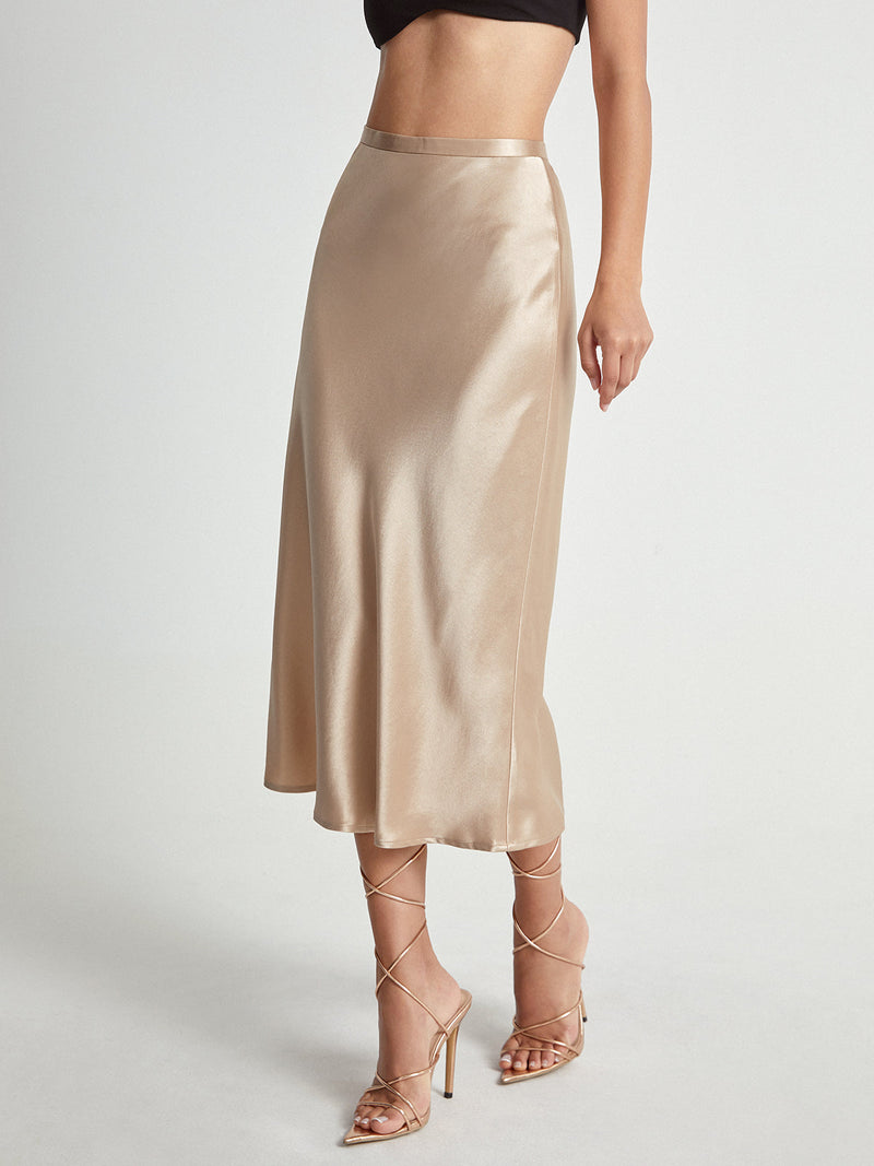 Sophia – Elegante halflange rok met een vloeiend silhouet en flatterende, op maat gemaakte taille