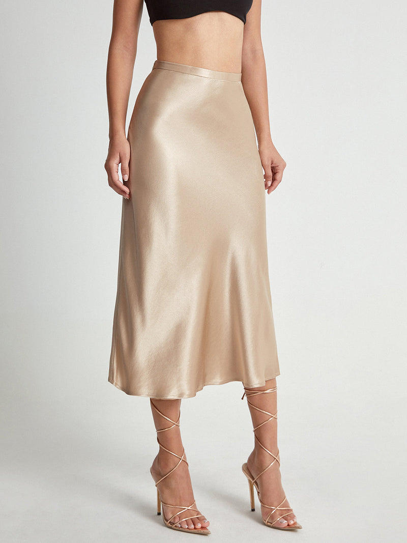Sophia – Elegante halflange rok met een vloeiend silhouet en flatterende, op maat gemaakte taille